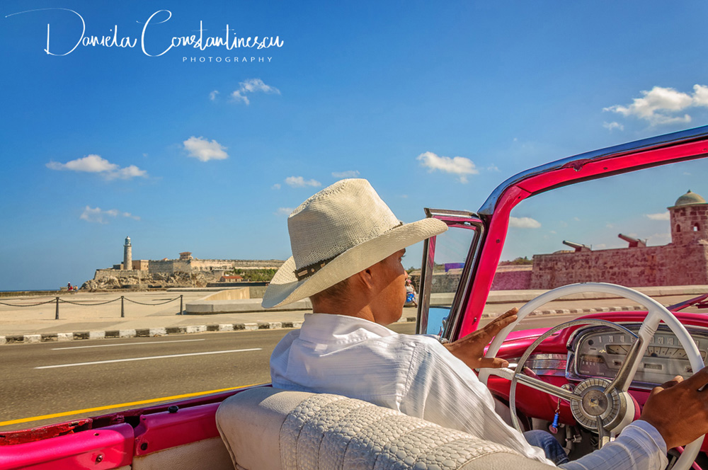 Havana  Driving on Malecon